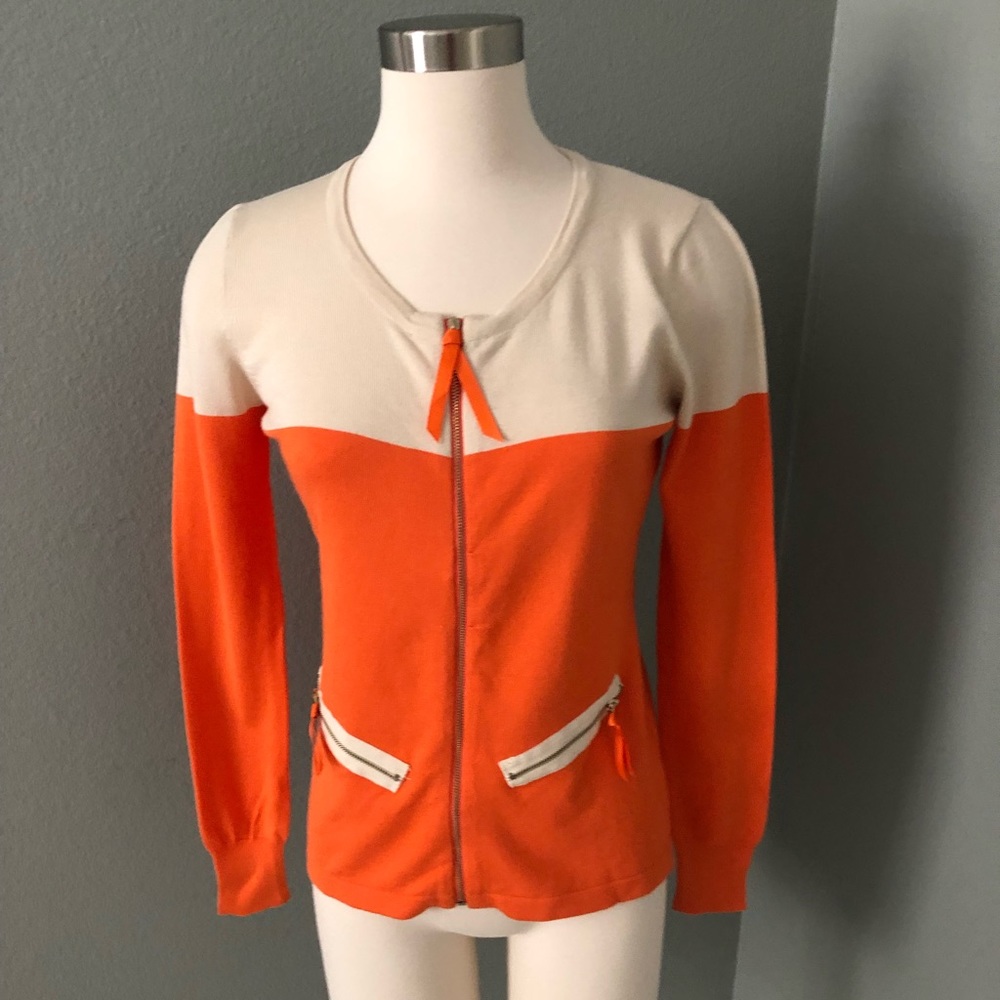 New Monnari Zip-Front Long Sleeve Color block embellishes Cardigan